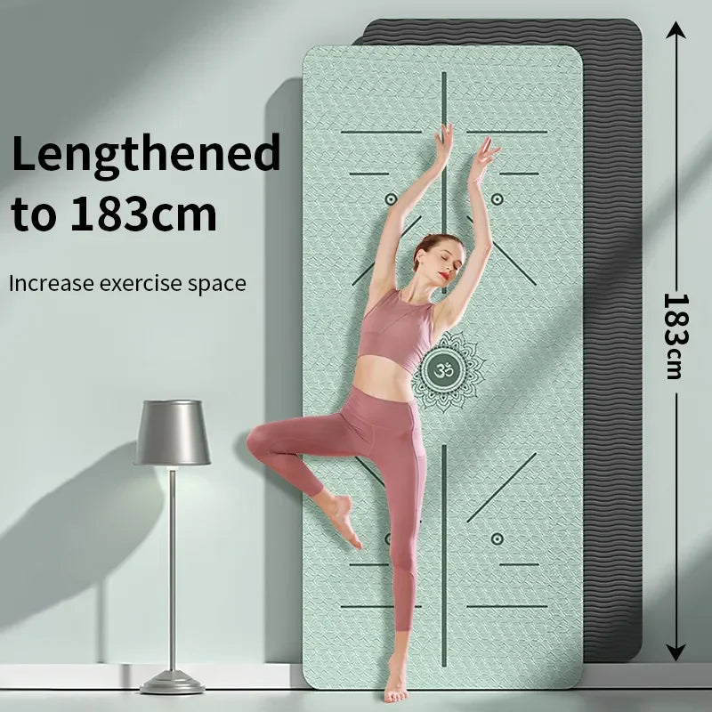 Non-Slip Yoga Mat with Carrying Strap