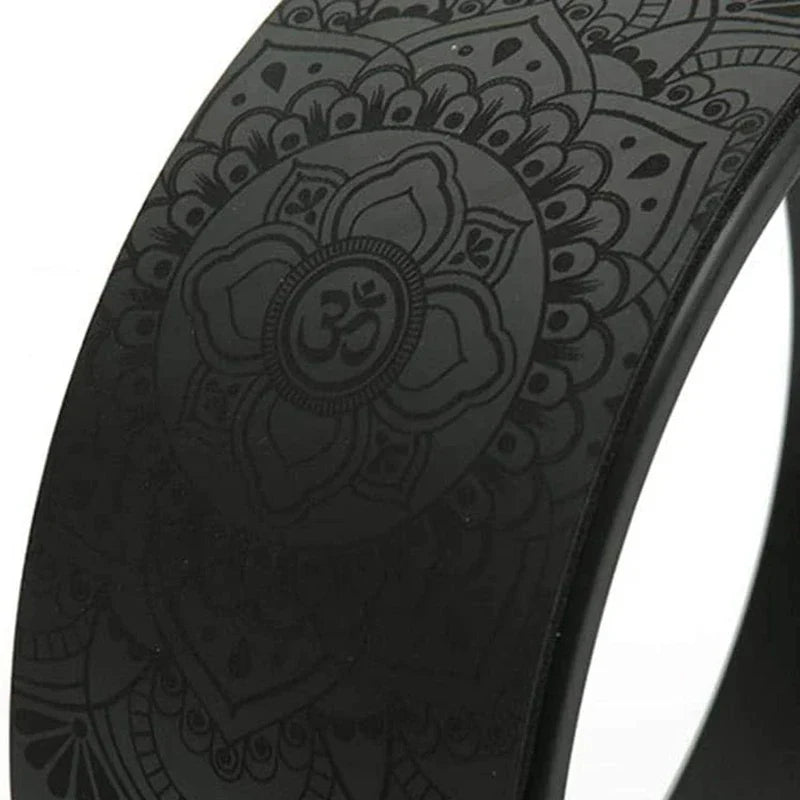 Yoga Wheel with Mandala Pattern