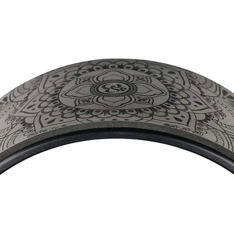 Yoga Wheel with Mandala Pattern