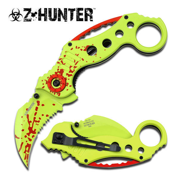 Zombie Hunter Spring Assist - Karambit Tactical Knife - TOPHATTER'S ARMORY DEALS