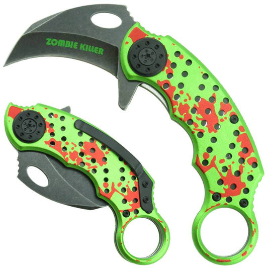 Zombie Killer Primal Fear Tactical Spring Assisted Karambit Knife
