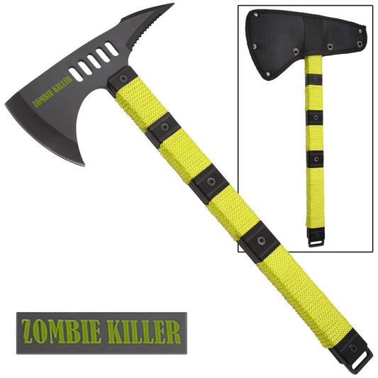 Zombie Killer Tactical Throwing Axe With Sheath - 14.5 Inch Overall