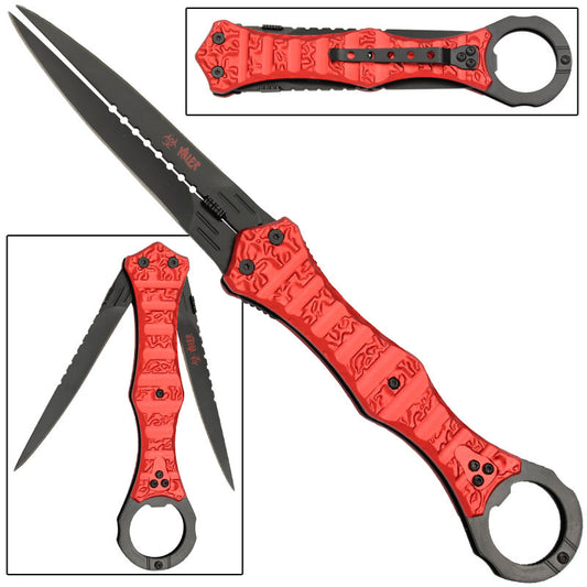 Zombie Killer Toxin Double Bladed Liner Lock Knife
