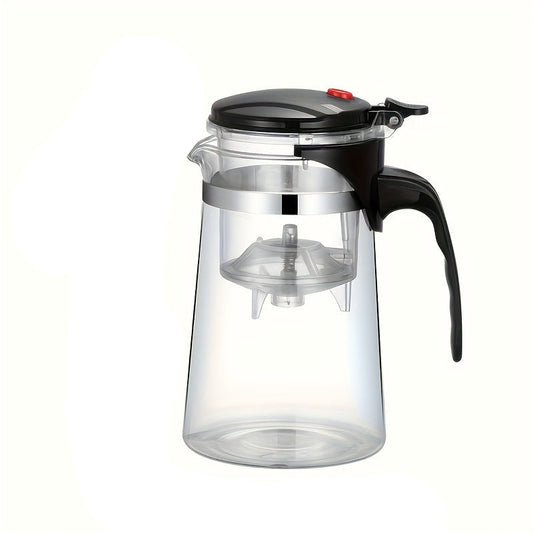 Easy-Press Glass Tea Infuser One-Touch Brewing