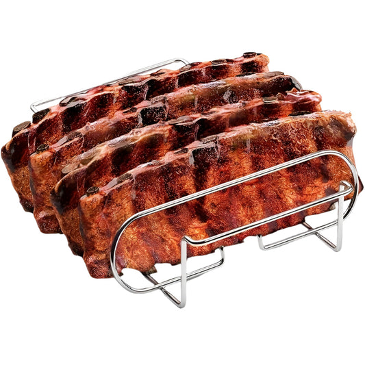 Non-Stick Rib Rack Portable Grill for Steak & Lamb