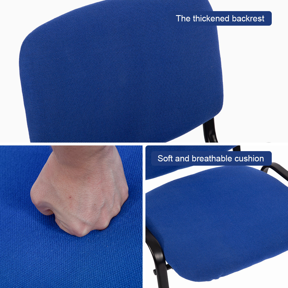Stackable & Linkable Office Conference Visitor Community  Chairs (Set of 7-Blue)