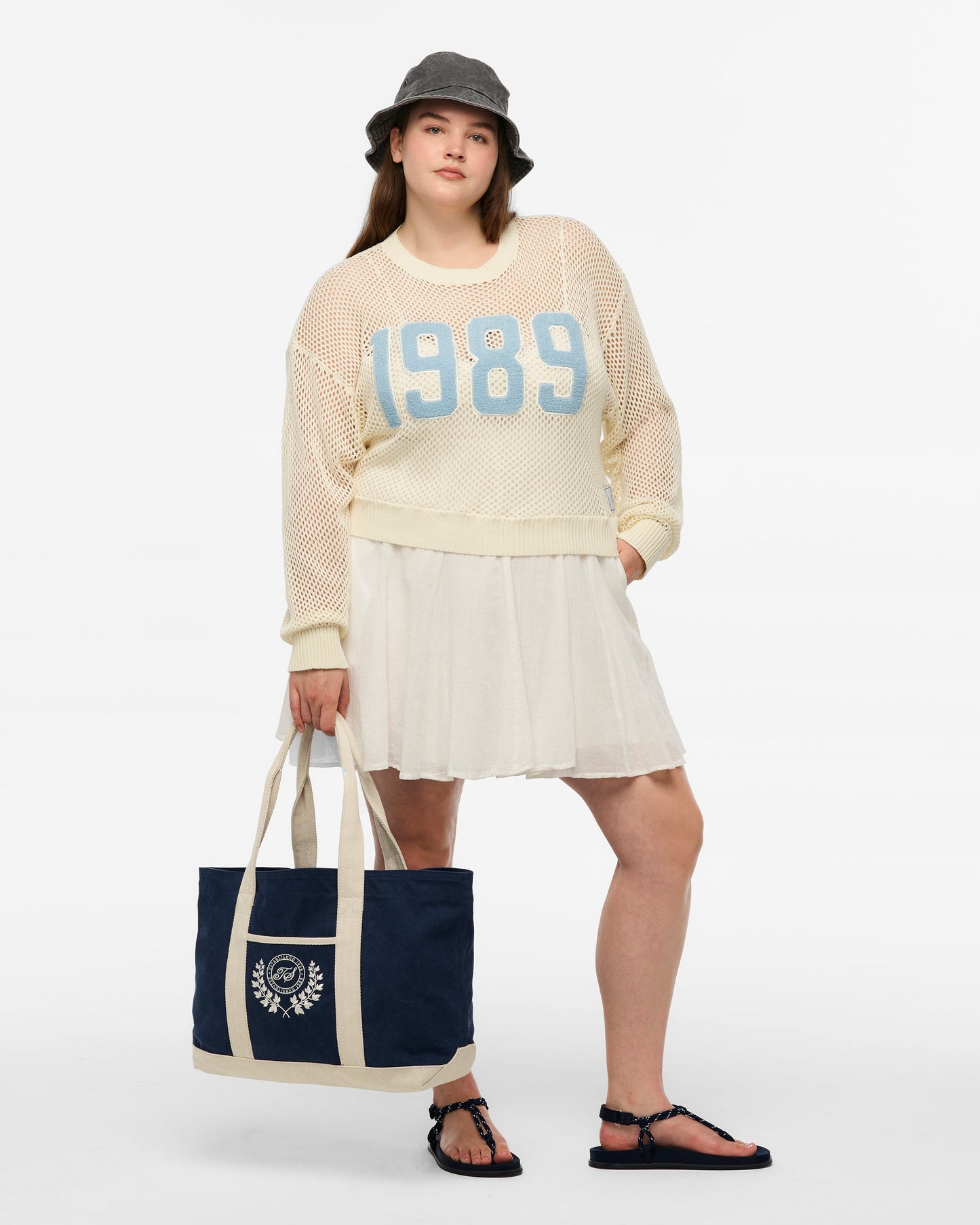 TS Crest Washed Navy Beach Bag
