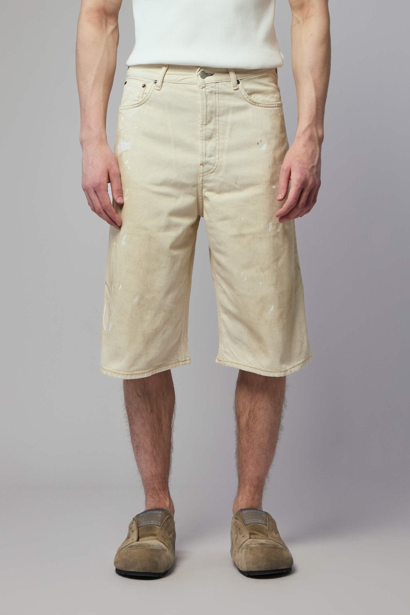 Distressed Denim Shorts