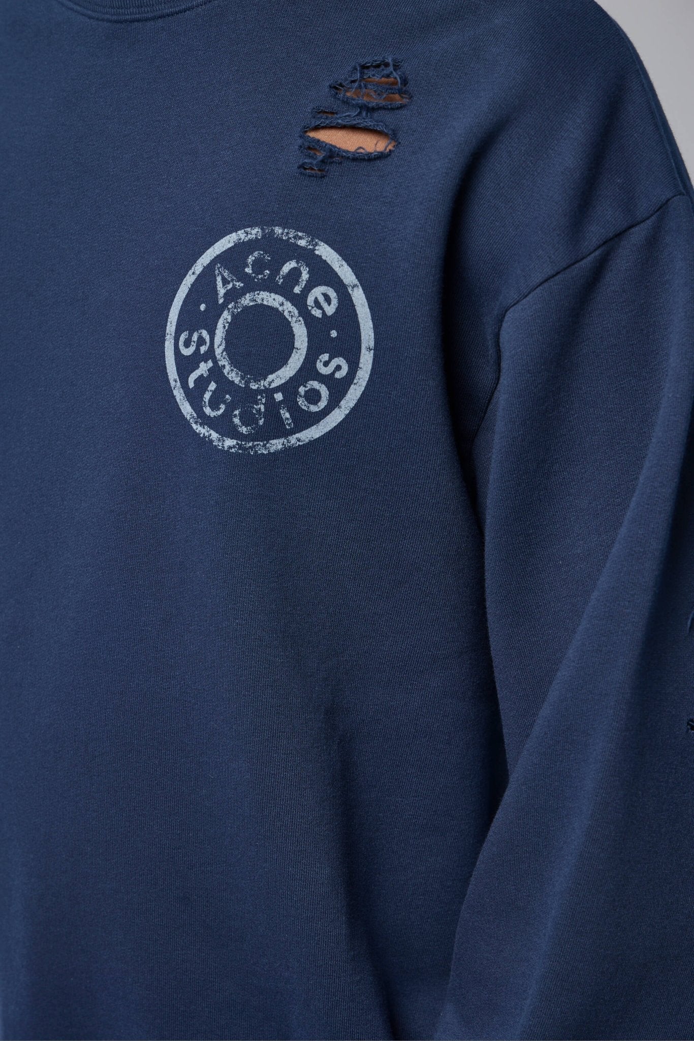 Distressed Fleece Sweatshirt