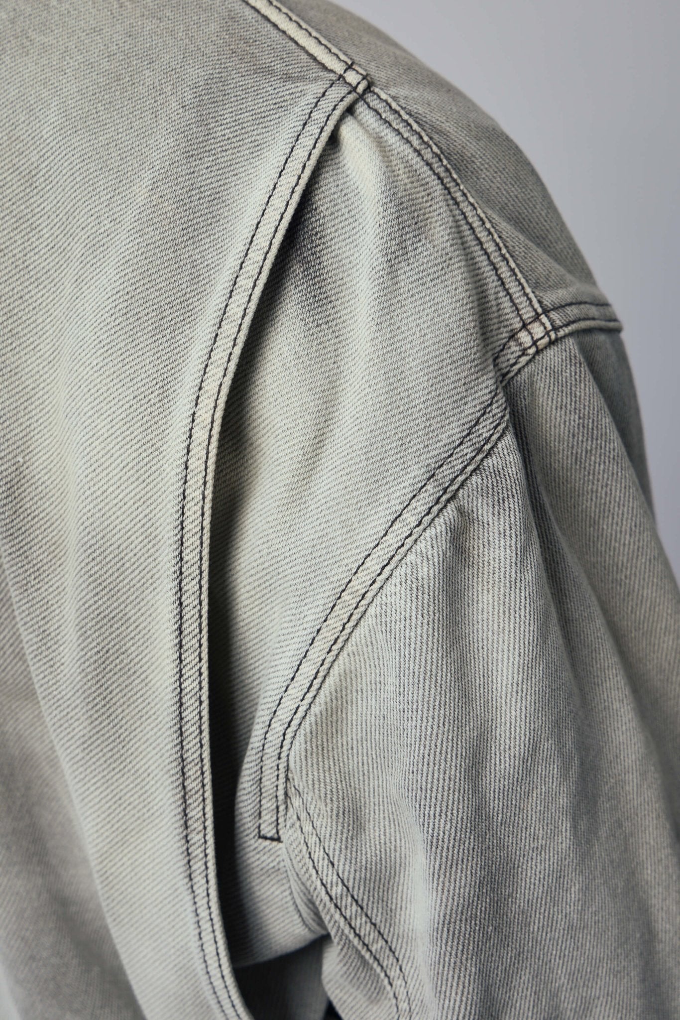Faded Denim Bomber Jacket