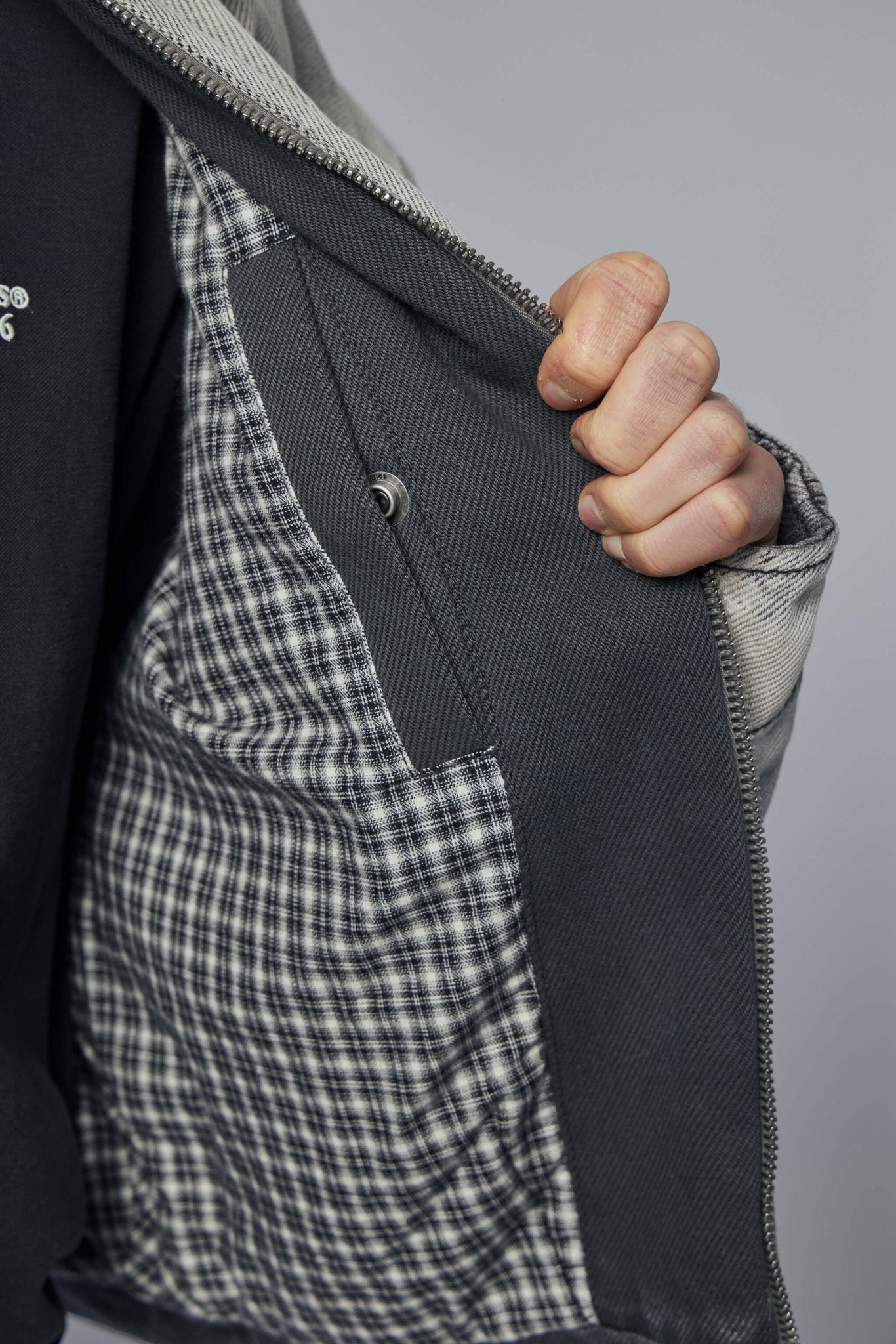 Faded Denim Bomber Jacket