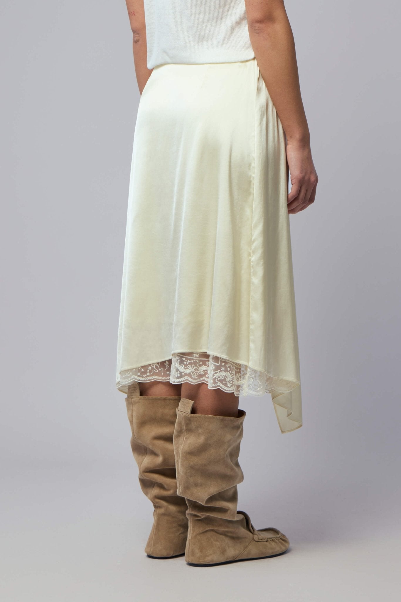 Layered Satin Skirt