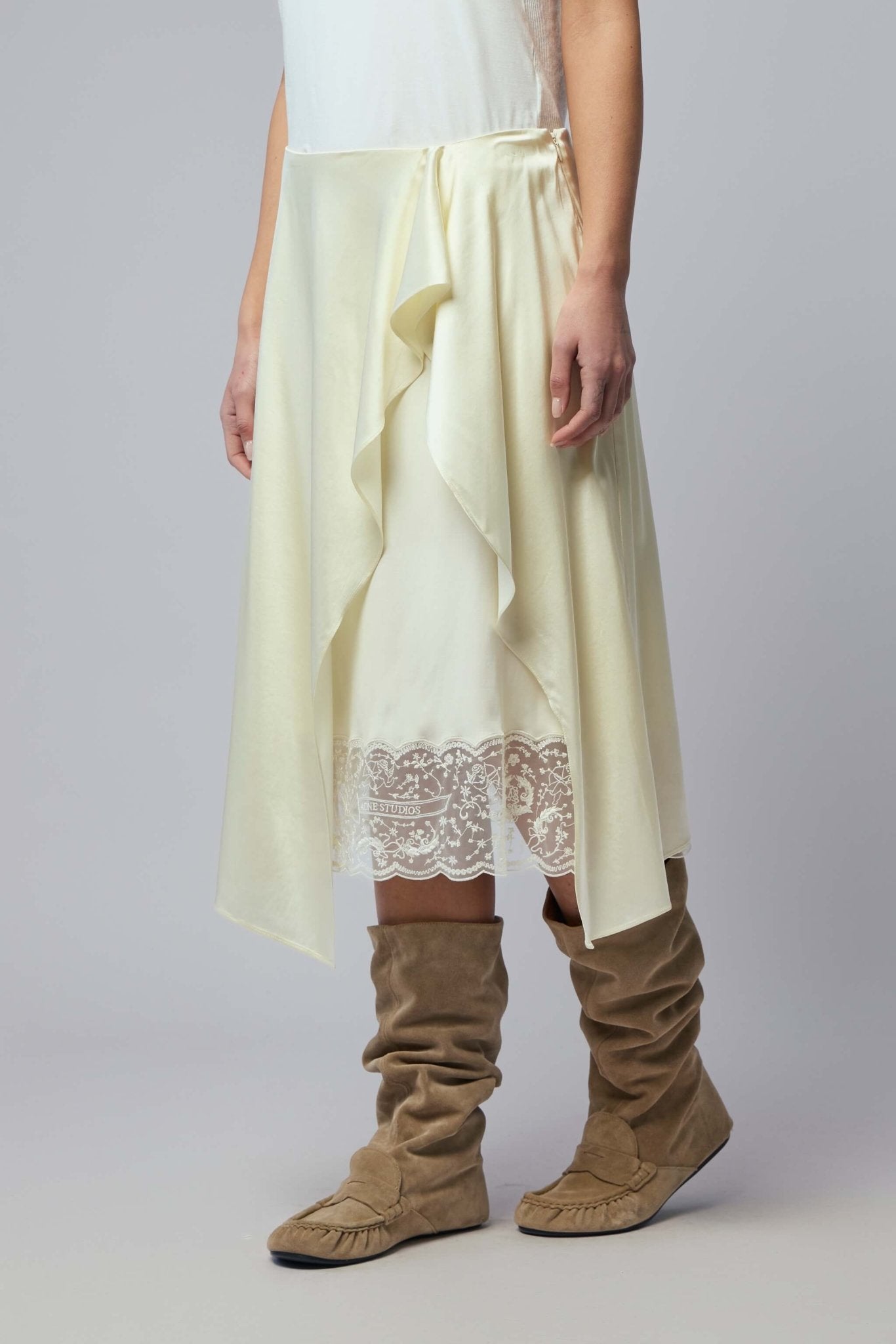 Layered Satin Skirt