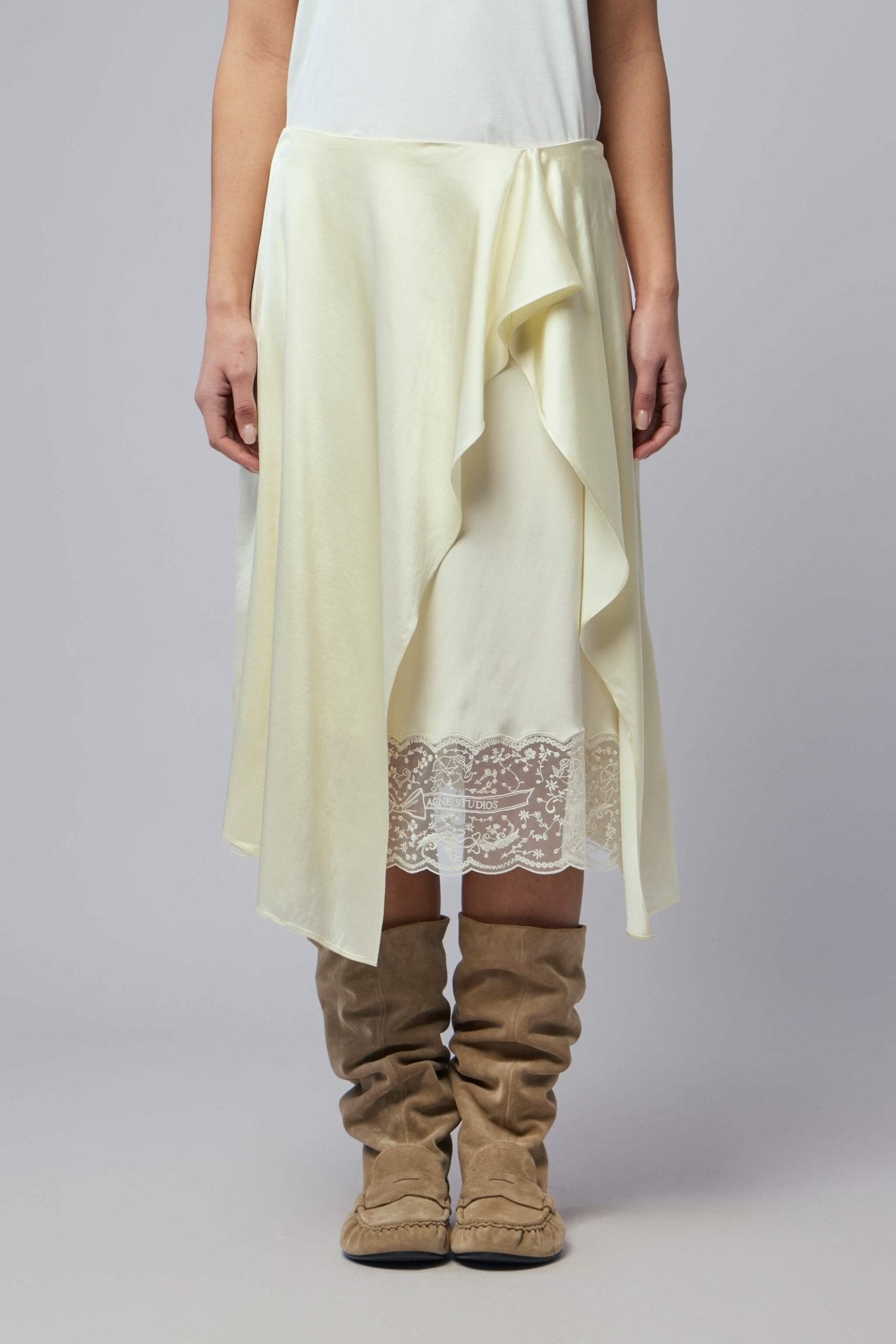 Layered Satin Skirt