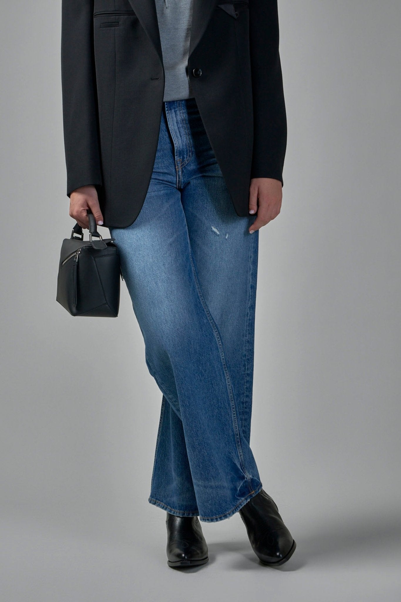 Regular Fit High Waist Wide Leg Jeans