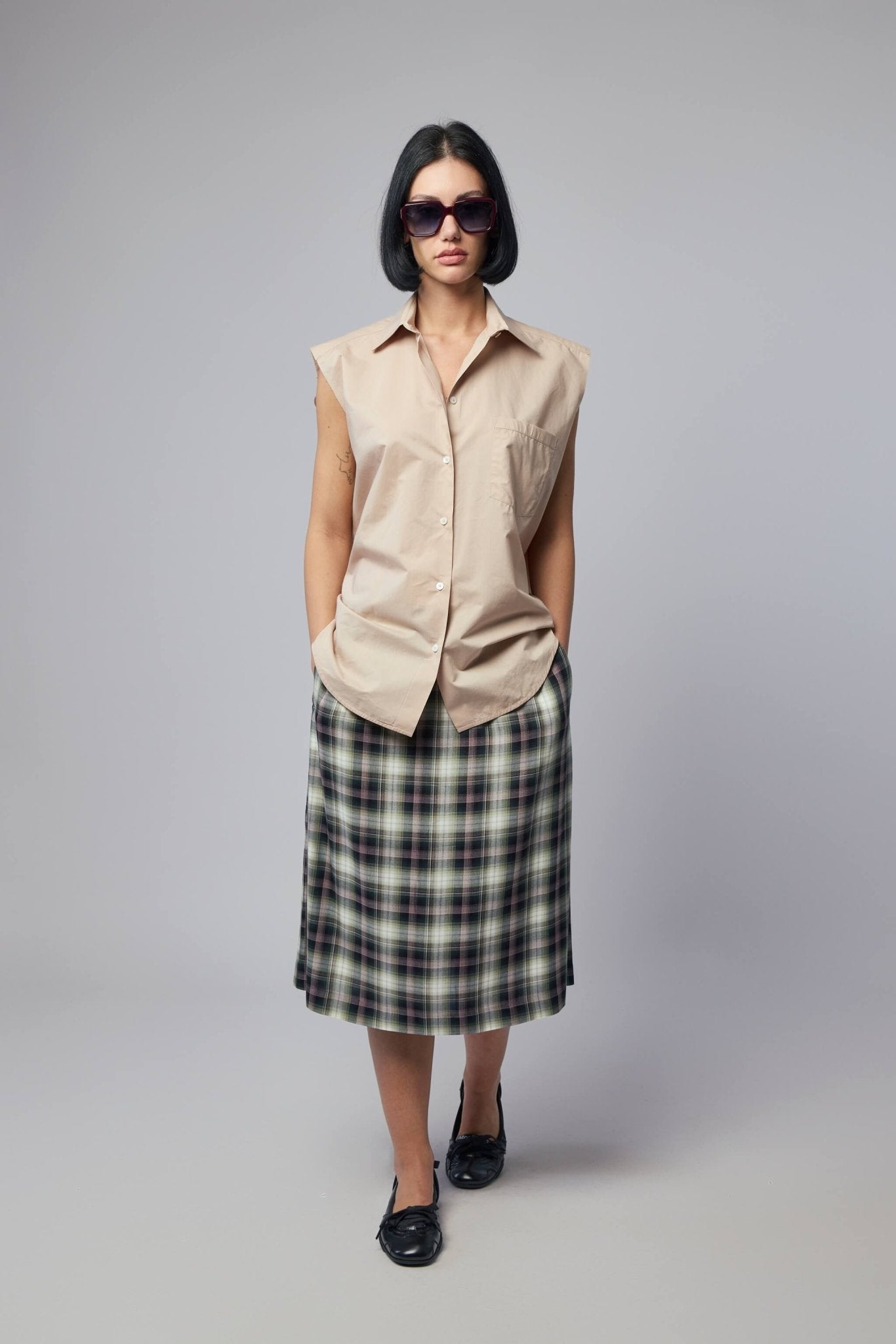Sleeveless Silk Blouse