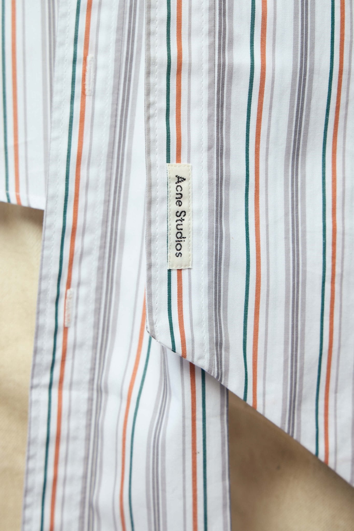 Striped Blouse with Scarf