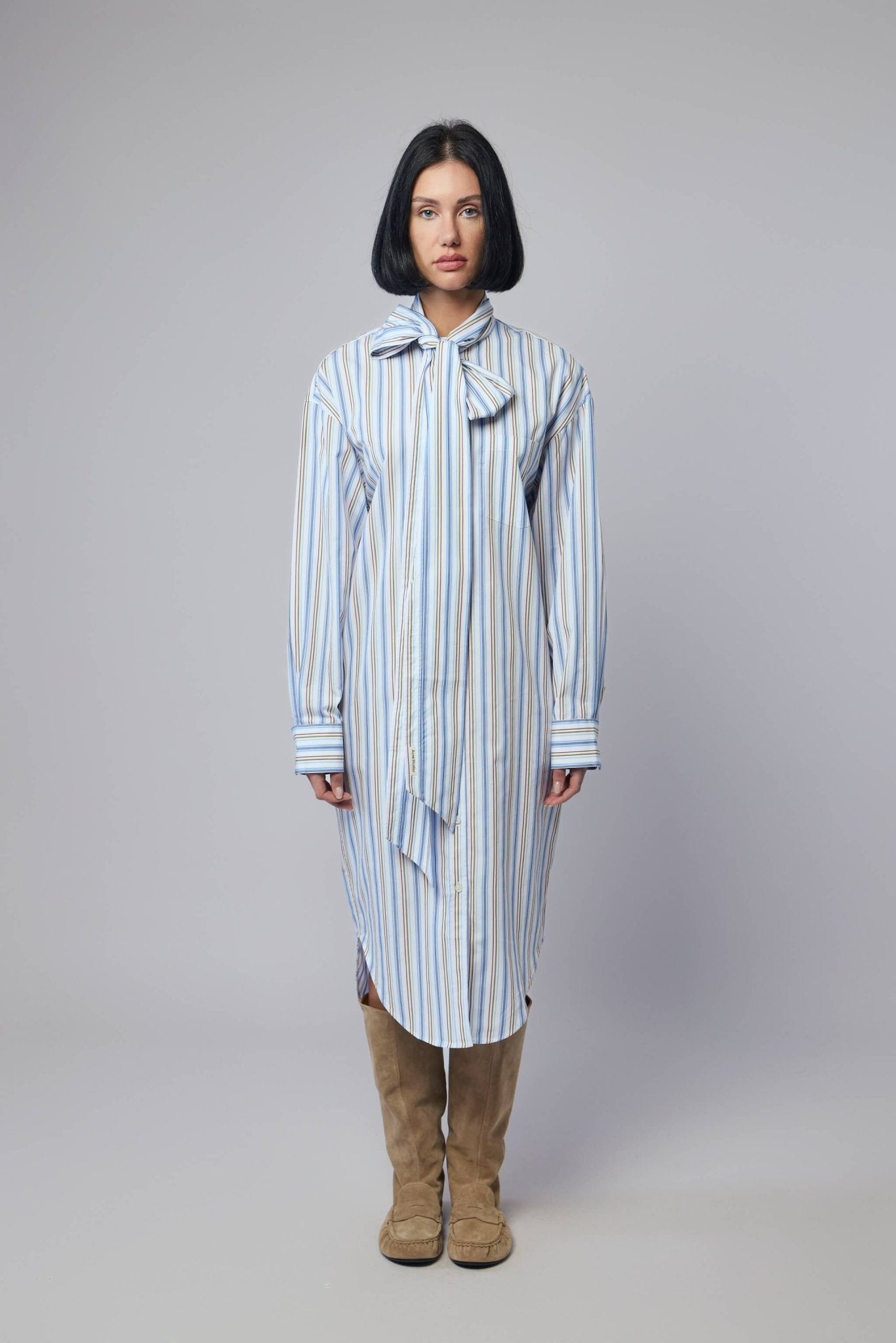 Striped Shirt Dress