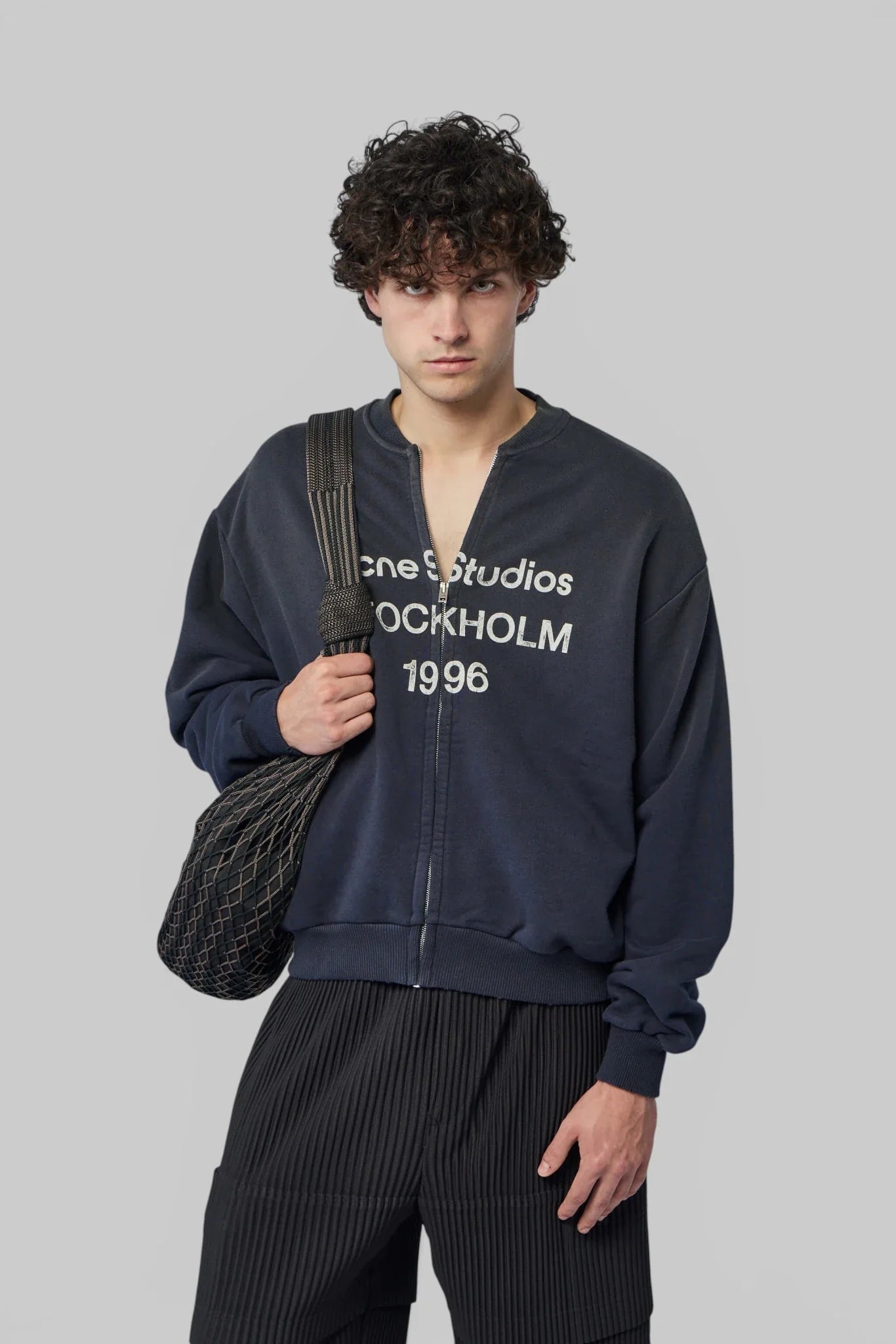 Washed Zip-up Cardigan
