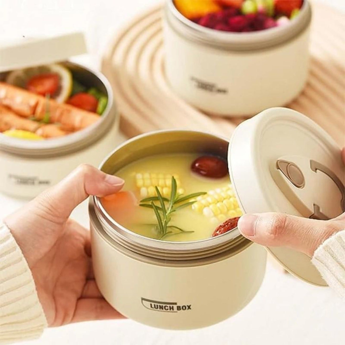 Lunch Box Set with Insulated Stainless Steel (3-Layer)
