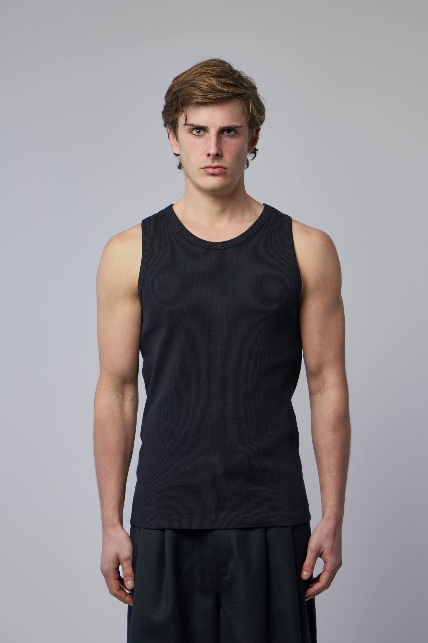Classic Tank Top with Asymmetric Shoulders