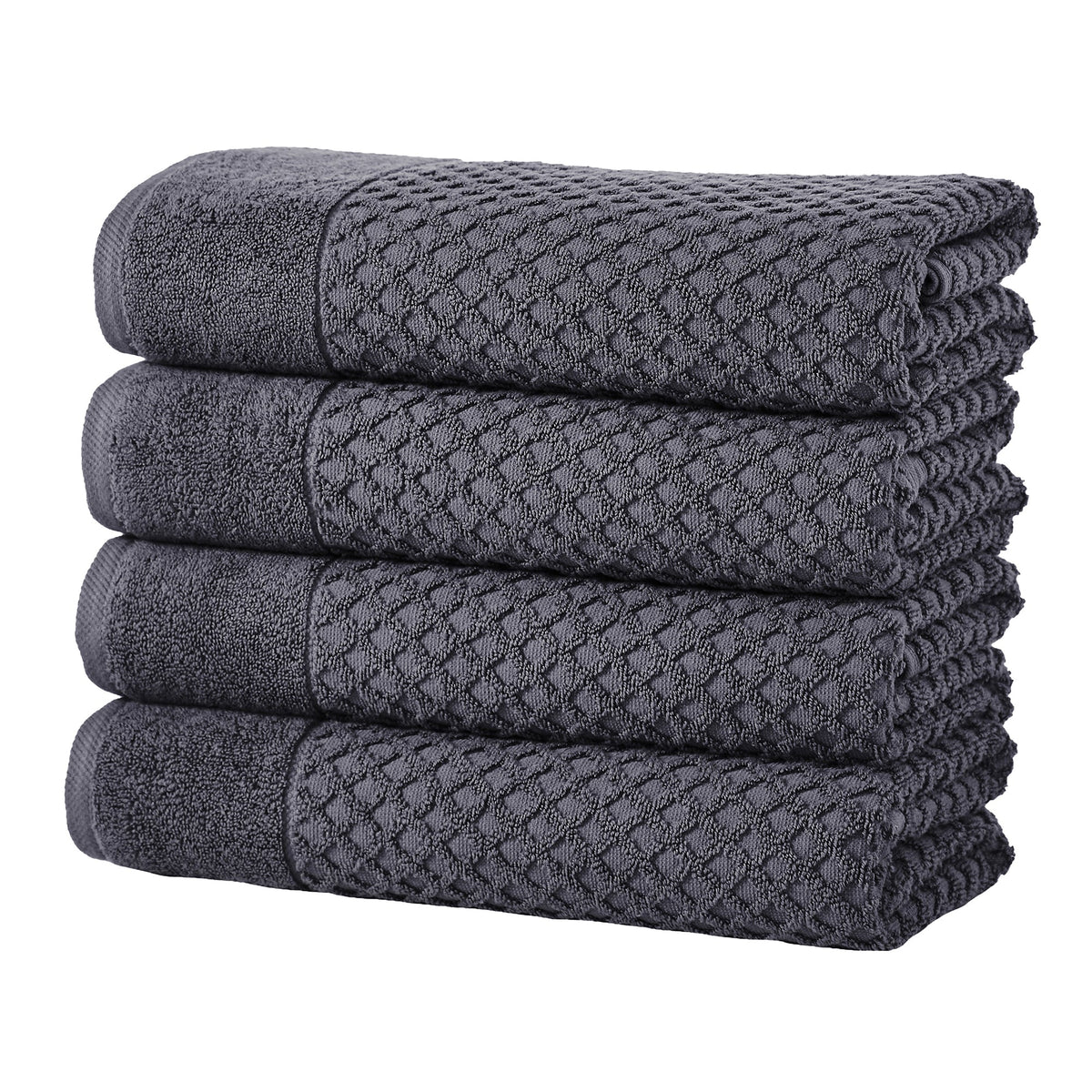 Cotton Diamond Waffle Weave Bath Towel Set - Grayson Collection