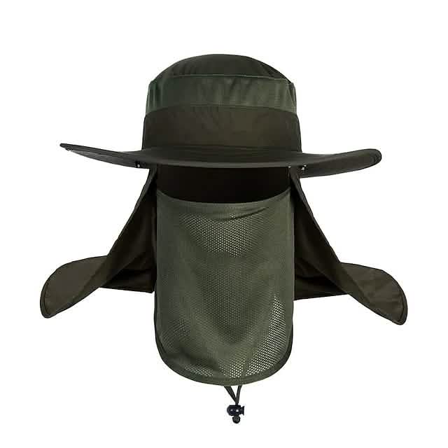 Adult Wide Brim Sun Hat with Neck Face Flap Cover