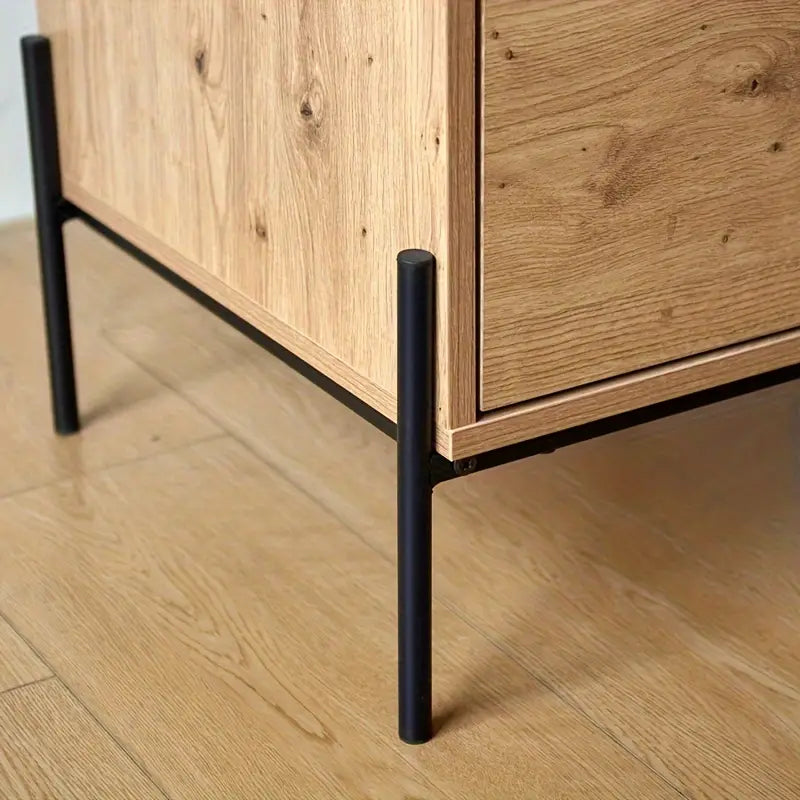 Wood Bedside Cabinet - Quiet Glide Drawers