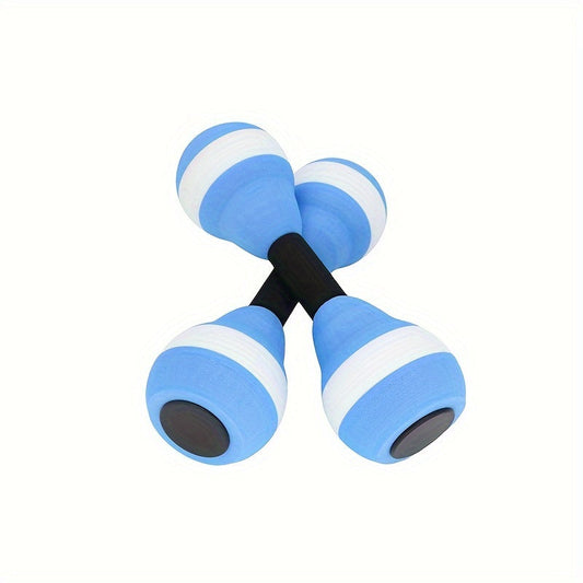 2pcs Aqua Fitness Barbell - Dual Use EVA Foam Dumbbells(Blue)