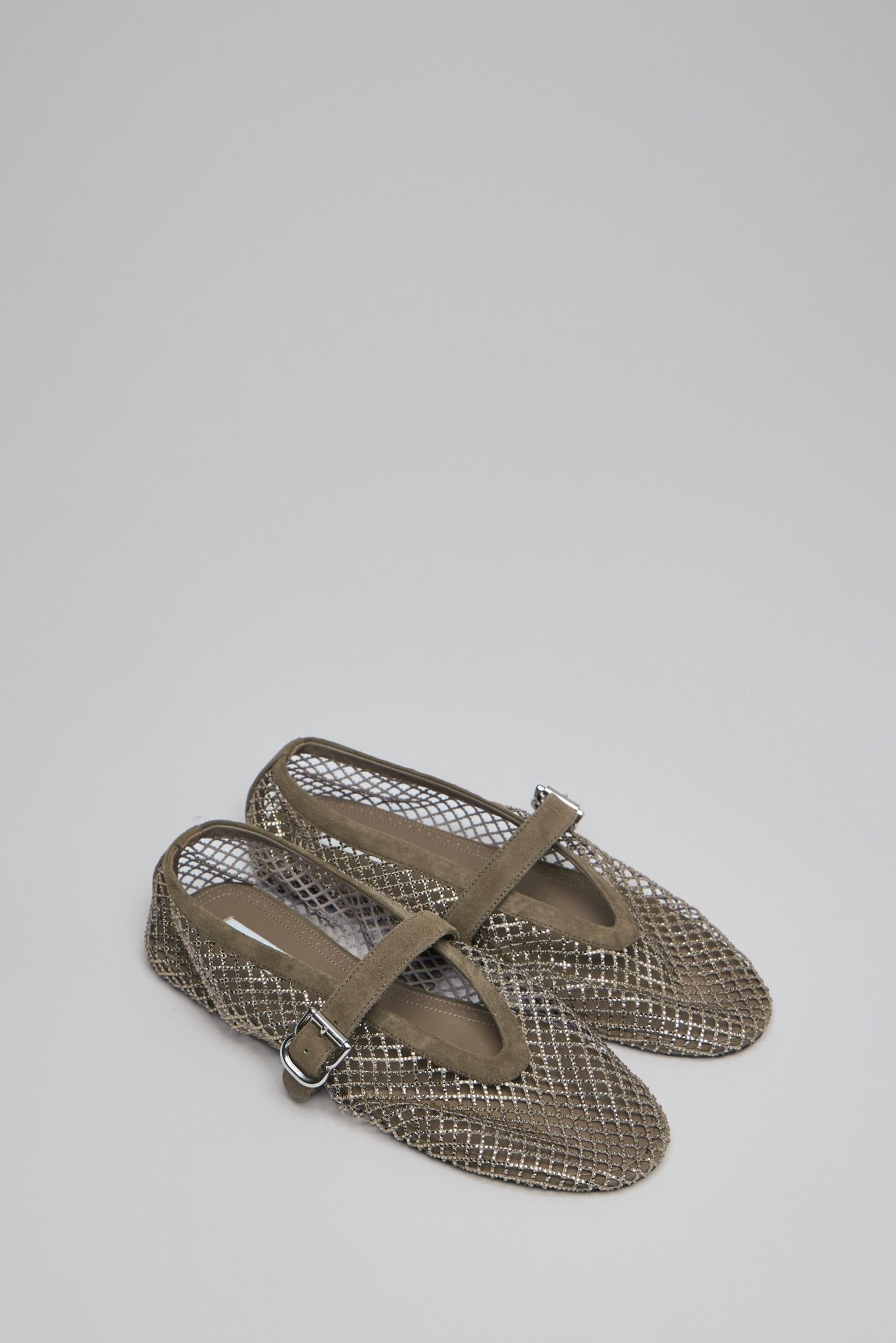 Ballet Flats in Strass Fishnet