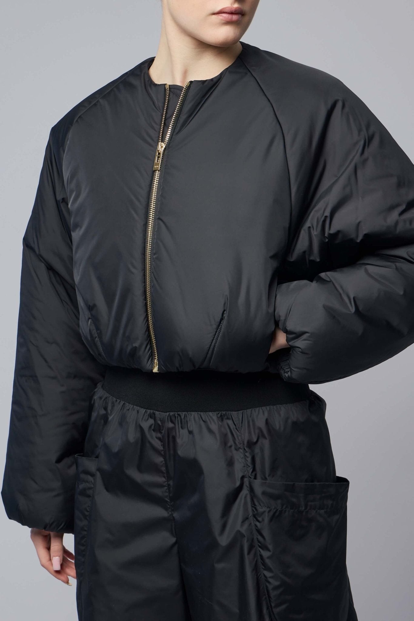 Nylon Pleated Bomber