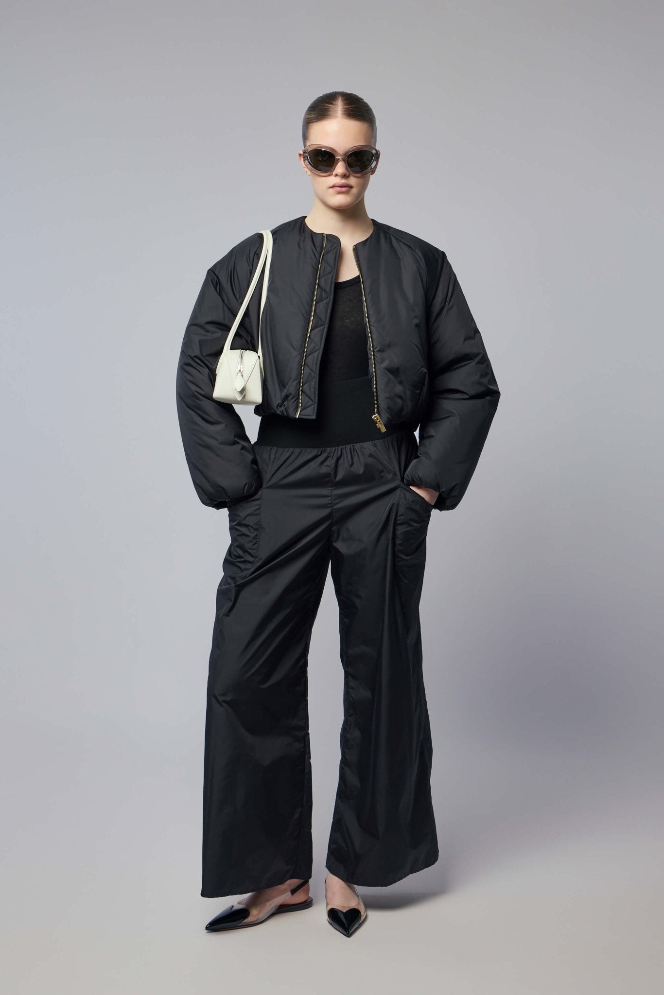 Nylon Pleated Bomber