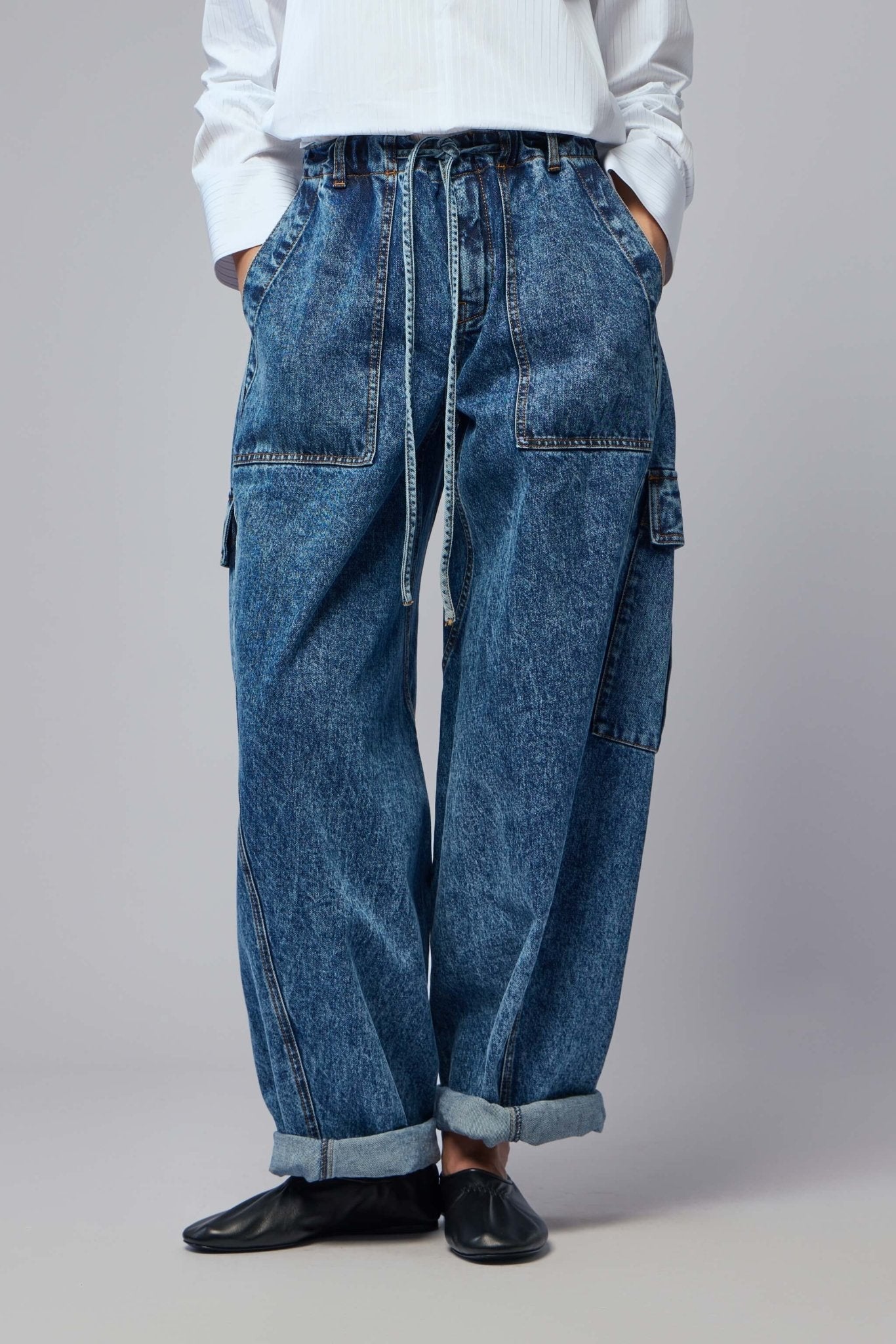 Cargo Denim Pants