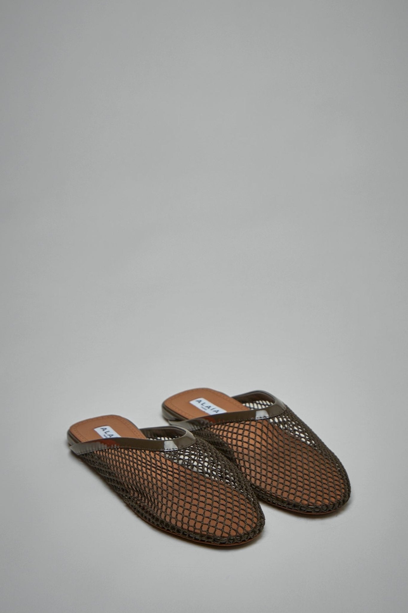 Flat Mules in Fishnet