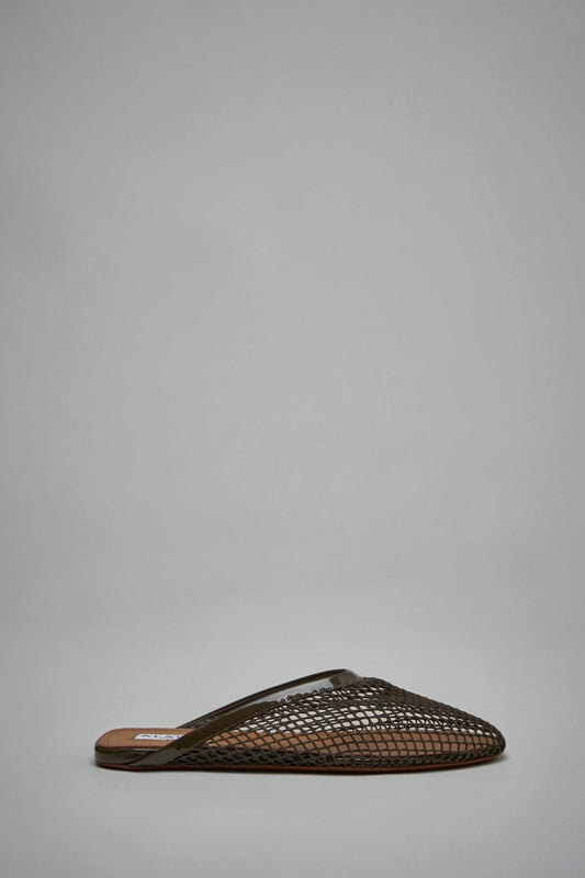Flat Mules in Fishnet