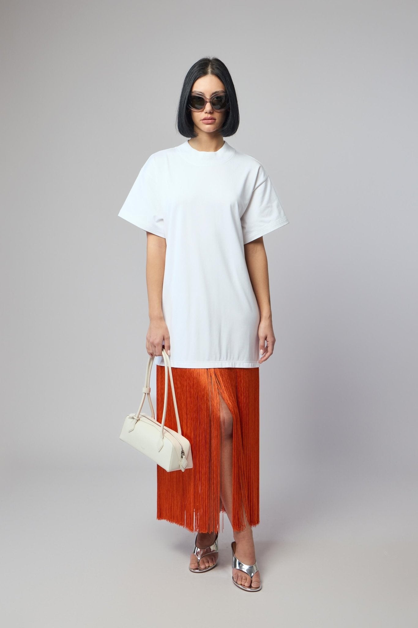 Fringed Cotton T-shirt