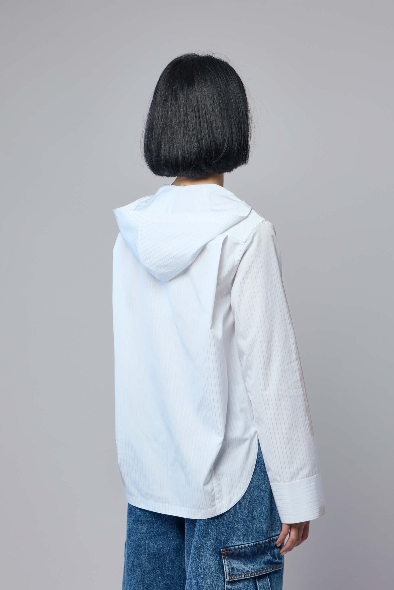 Hooded Poplin Shirt