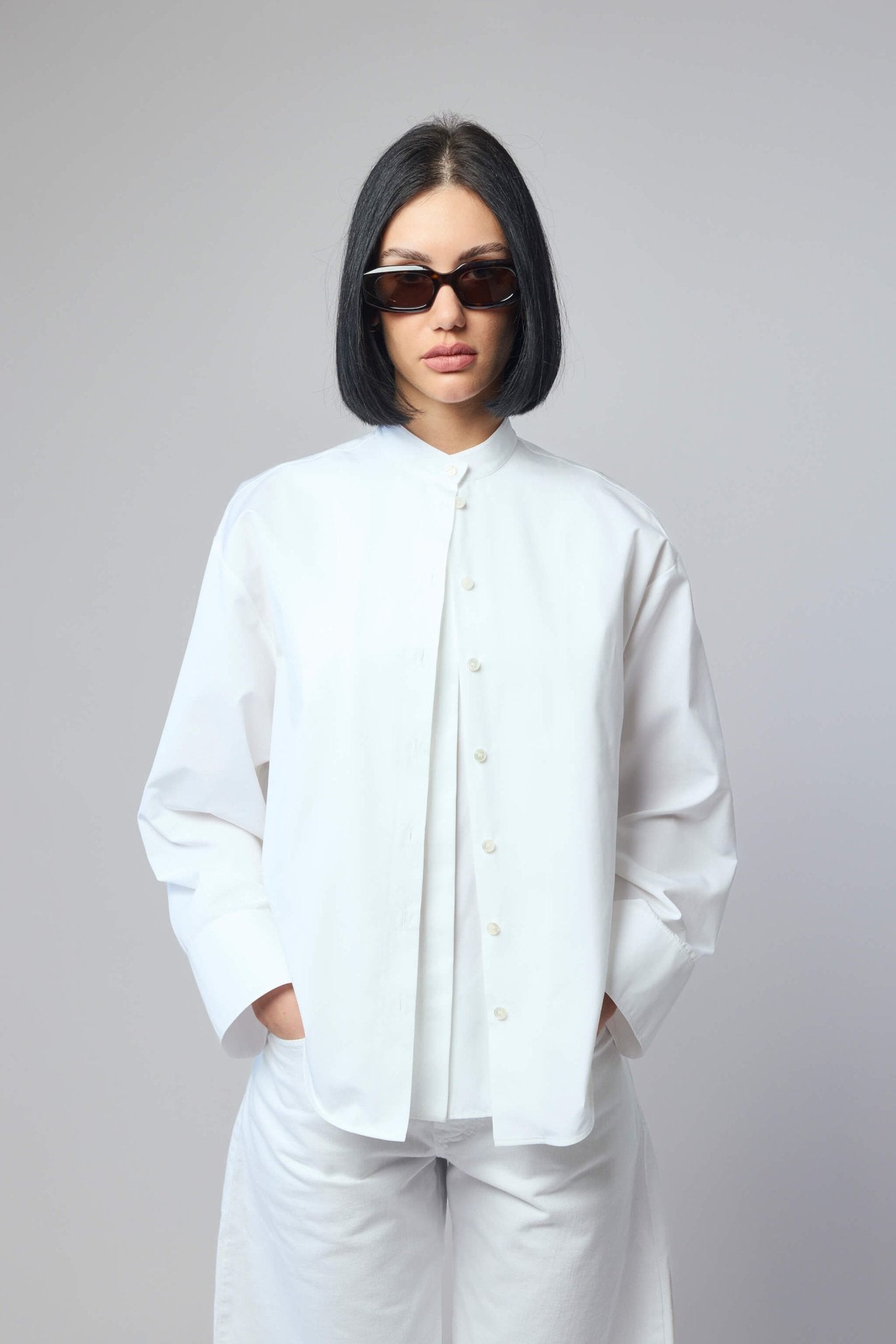Layered Poplin Shirt