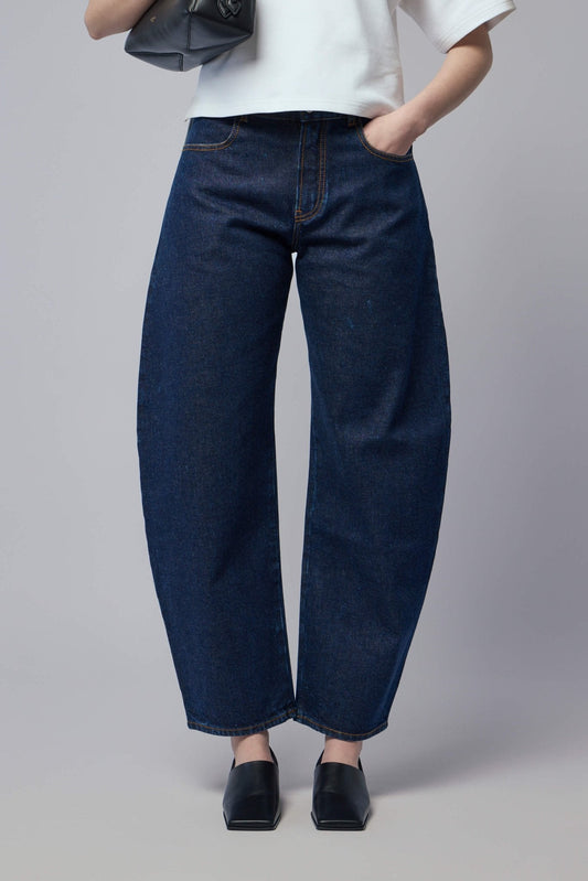 Low Round Denim Pants