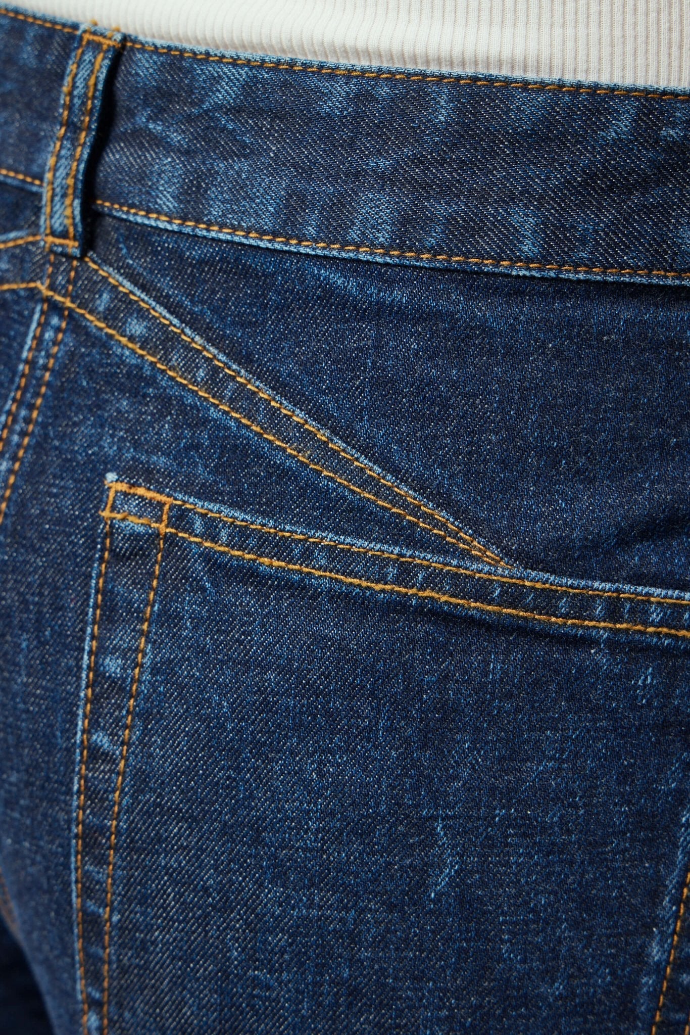 Low Round Denim Pants