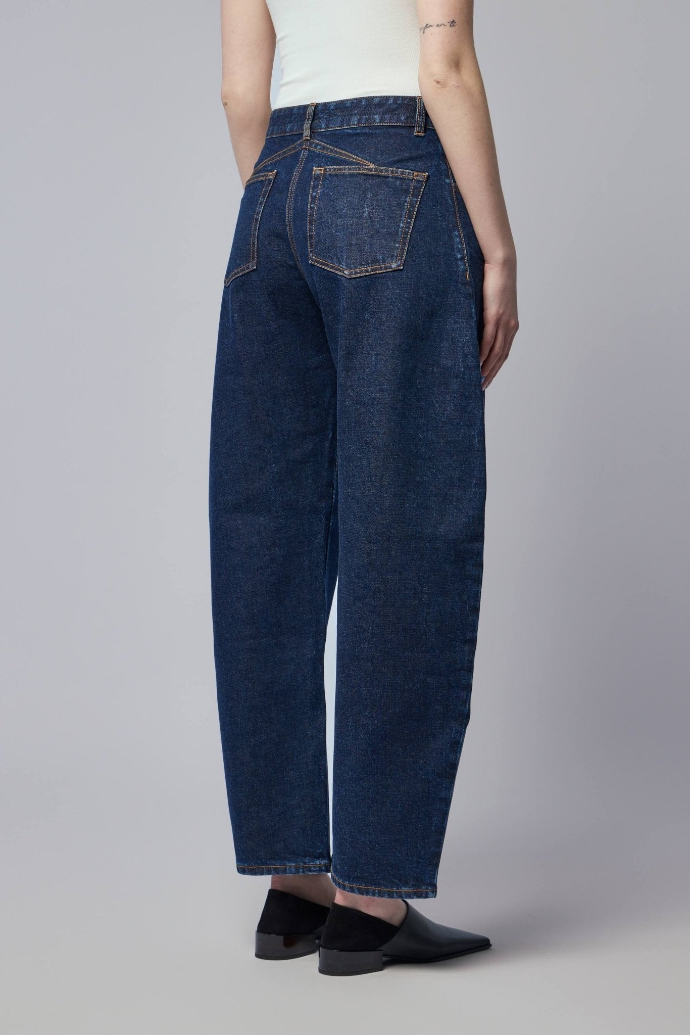 Low Round Denim Pants