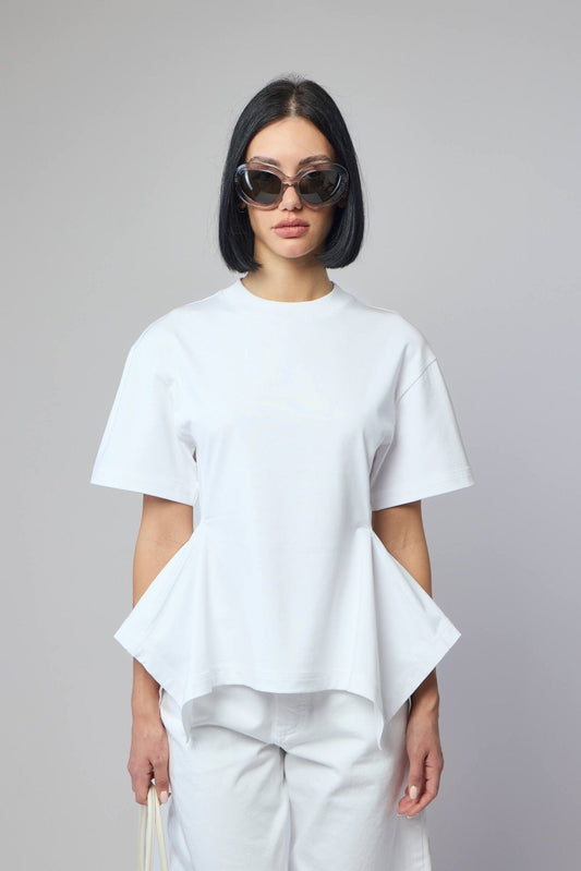 Paneled Cotton T-shirt