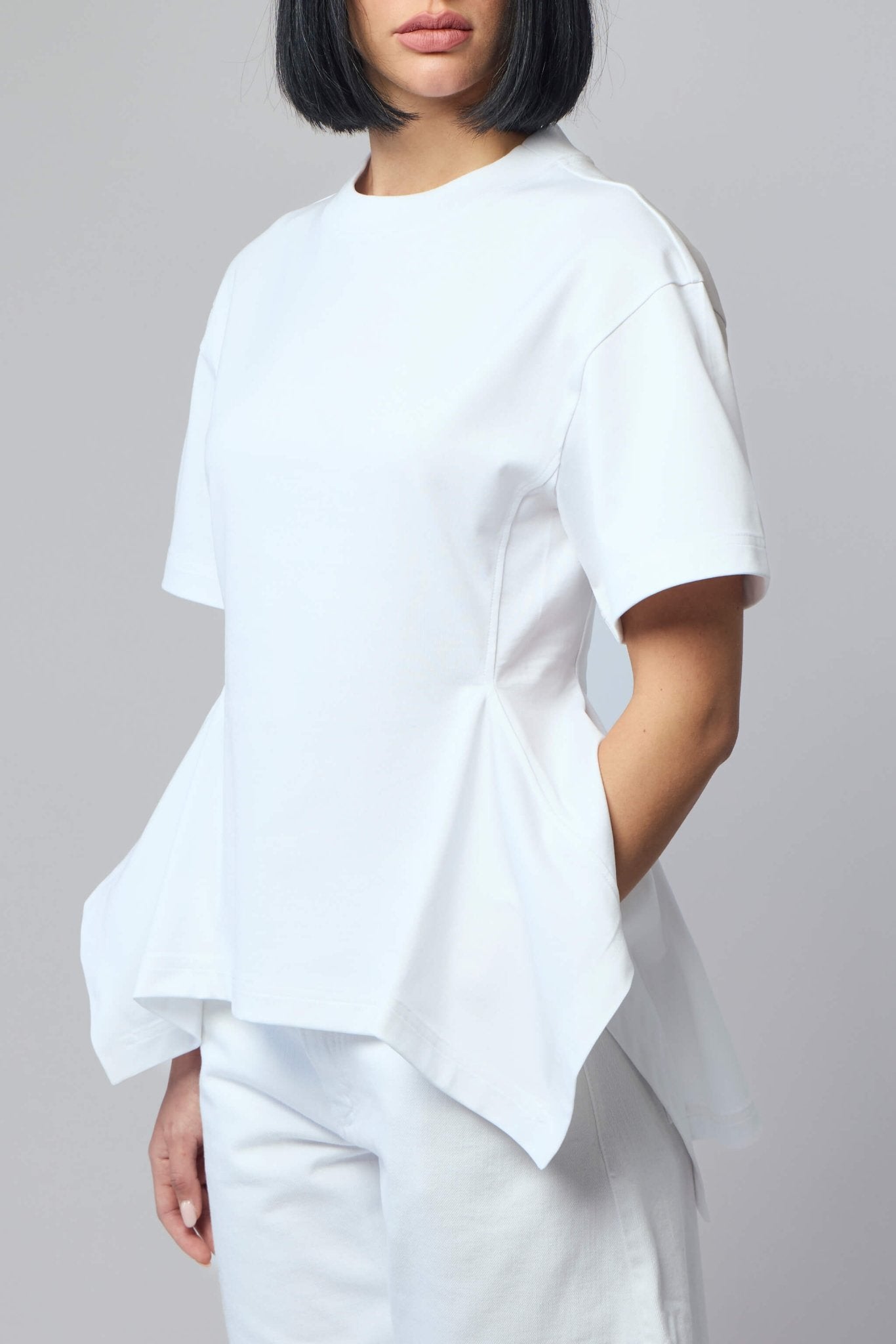 Paneled Cotton T-shirt