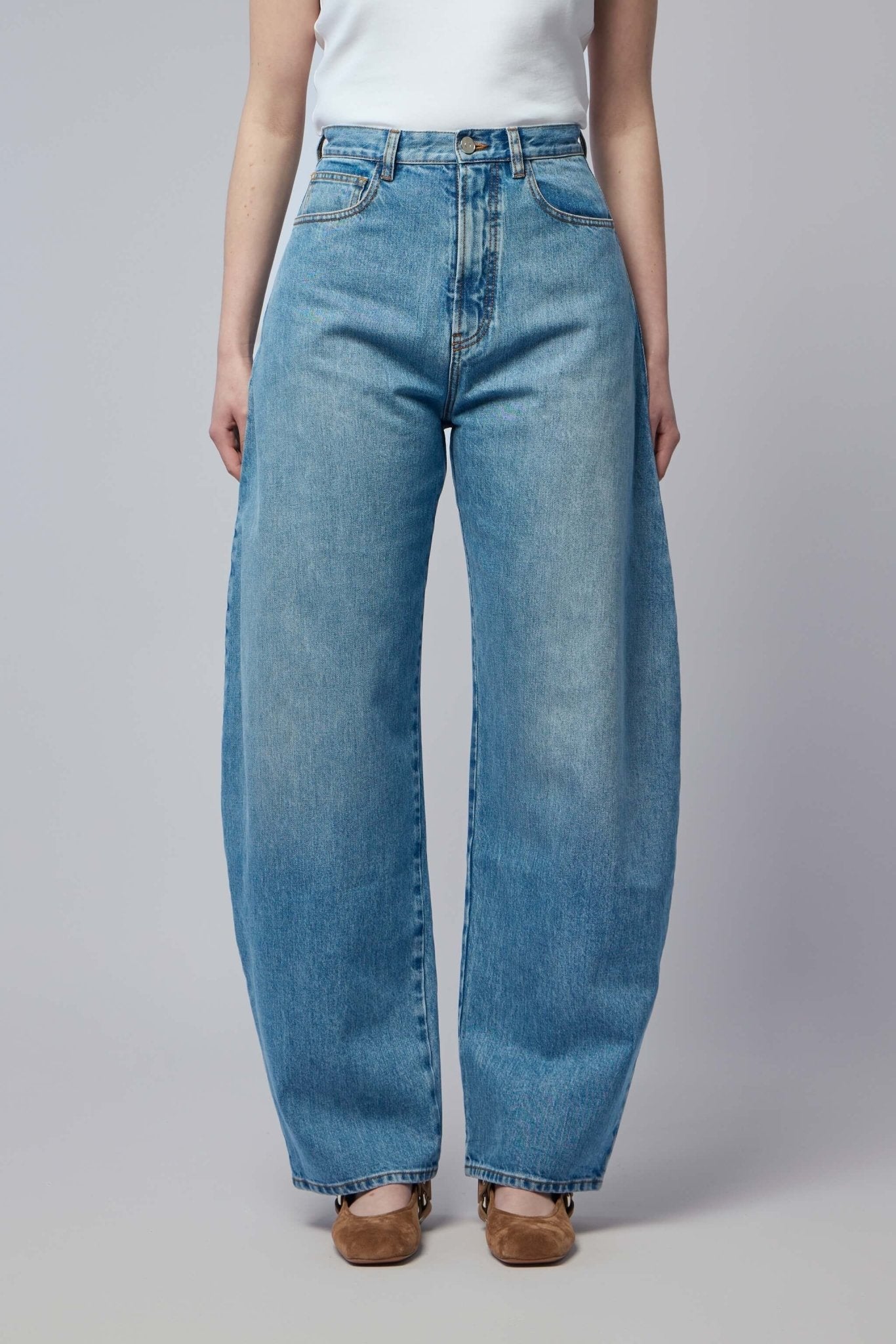 Round Denim Pants