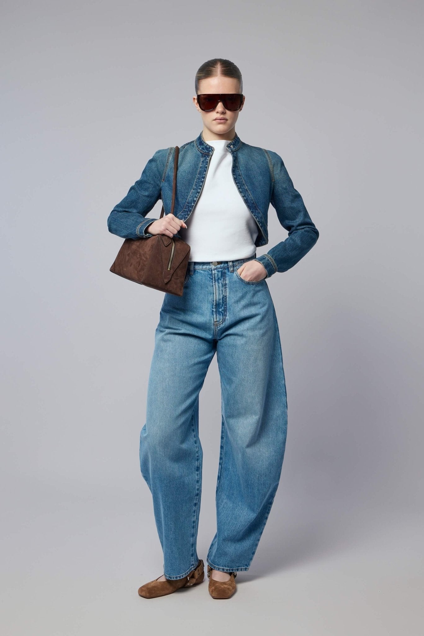 Round Denim Pants