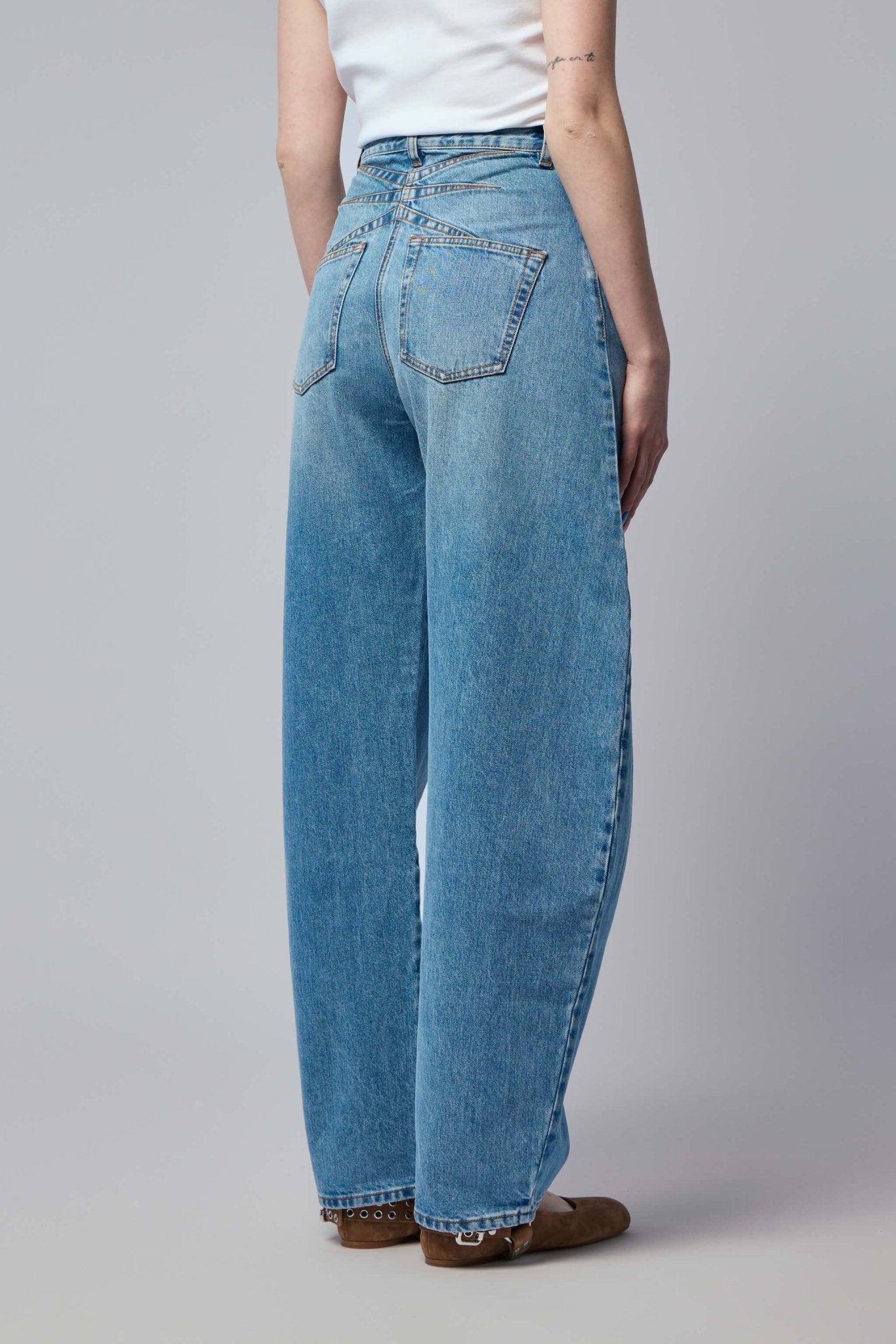 Round Denim Pants