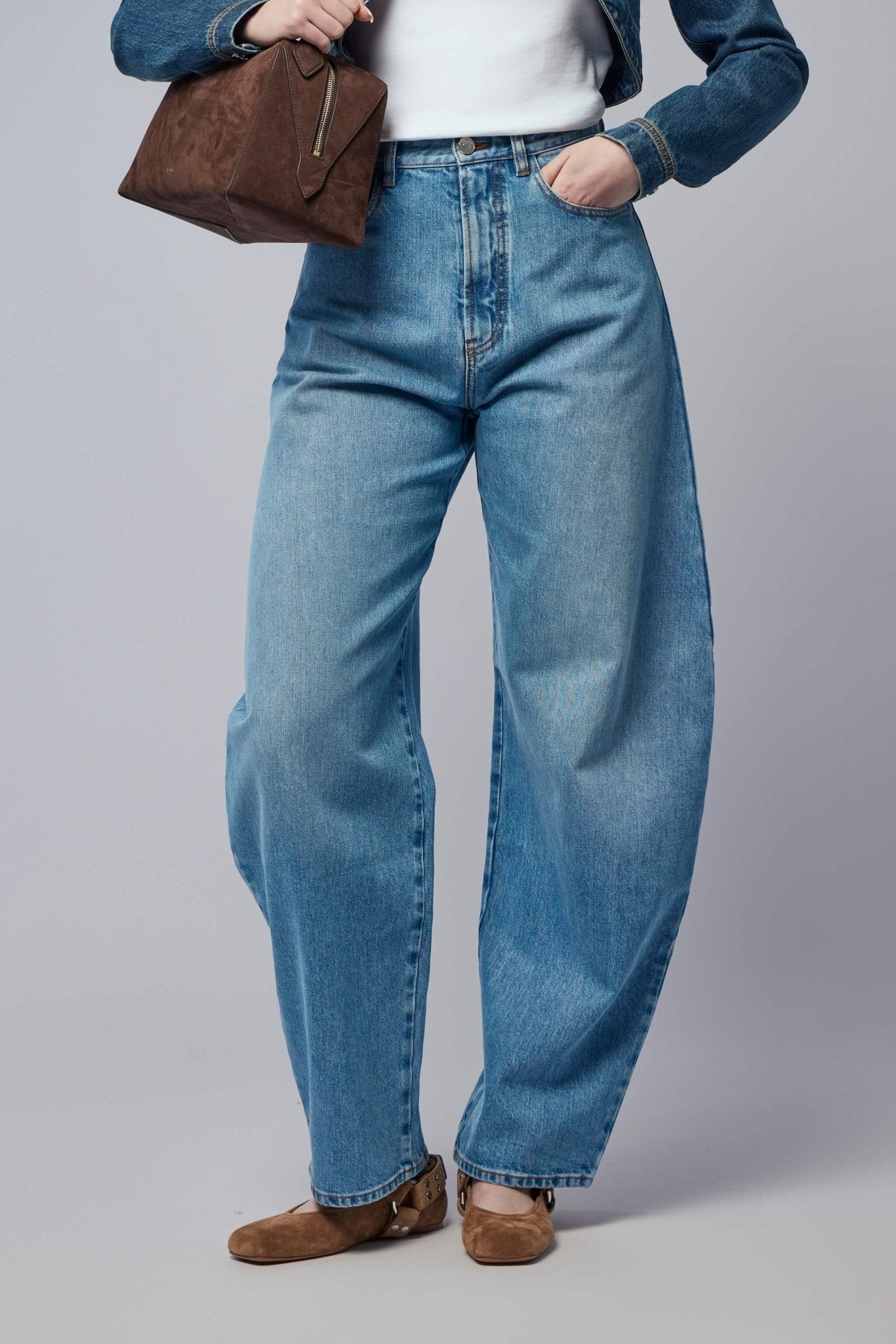 Round Denim Pants