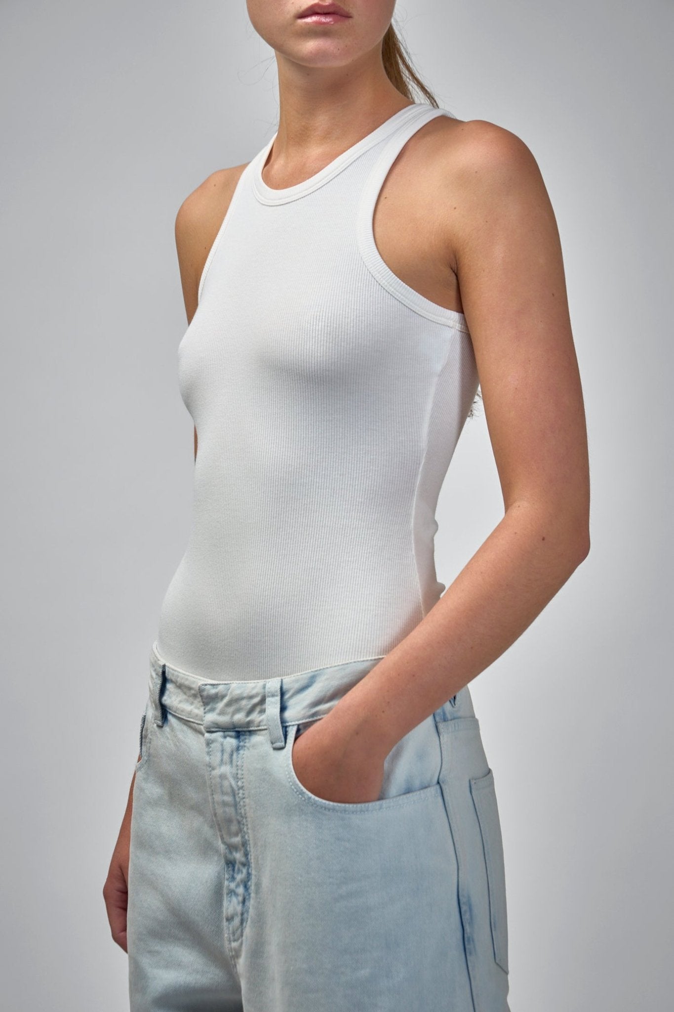 Sculpting Rib Jersey Bodysuit