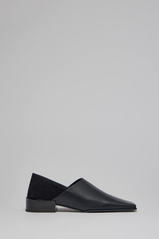Square Slippers in Leather