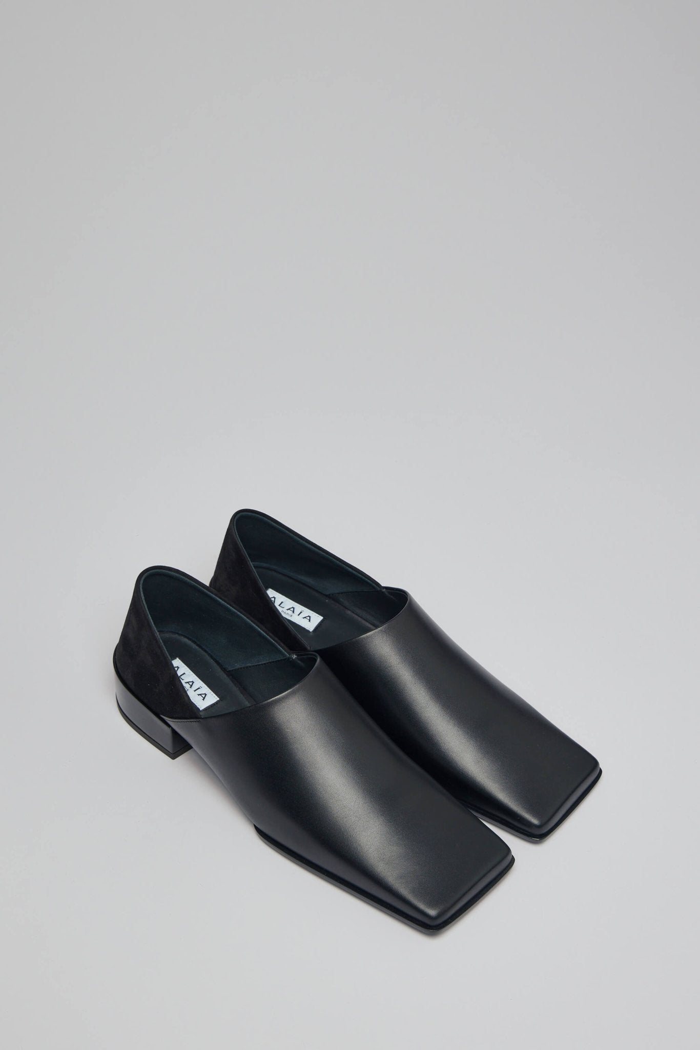 Square Slippers in Leather